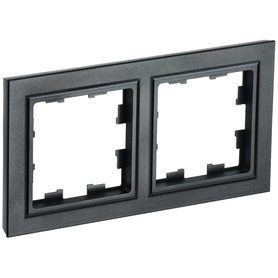 Рамка 2-м BRITE РУ-2-БрЧ черн. IEK BR-M22-K02 в Рамка декоративная для электроустановочных устройств от IEK ( ИЭК ) в интернет магазине ЭлектроОм электротовары BR-M22-K02 BR-M22-K02 IEK ( ИЭК )
