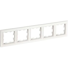 Рамка 5-м BRITE РУ-5-БрБ бел. IEK BR-M52-K01 в Рамка декоративная для электроустановочных устройств от IEK ( ИЭК ) в интернет магазине ЭлектроОм электротовары BR-M52-K01 BR-M52-K01 IEK ( ИЭК )