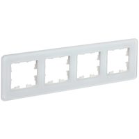 BRITE Рамка 4-местная РУ-4-2-Бр стекло белый RE IEK