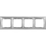 Рамка 4-м Valena горизонт. алюм./сереб. Leg в Рамка декоративная для электроустановочных устройств от Legrand в интернет магазине ЭлектроОм электротовары 3 770354 770354 Legrand 3