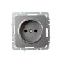 BRITE Розетка 1-местная без заземления без защитных шторок 10А РС10-1-0-БрС сталь IEK в Выключатели клавишные, переключатели от IEK ( ИЭК ) в интернет магазине ЭлектроОм электротовары 7 BR-R10-10-K46 BR-R10-10-K46 IEK ( ИЭК ) 7