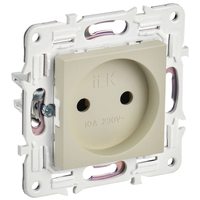 SKANDY Розетка без заземления без защитных шторок 10А SK-R02B бежевый IEK