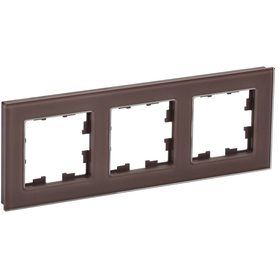 Рамка 3-м BRITE РУ-3-2-БрТБ стекло темн. бронза IEK BR-M32-G-K45 в Рамка декоративная для электроустановочных устройств от IEK ( ИЭК ) в интернет магазине ЭлектроОм электротовары BR-M32-G-K45 BR-M32-G-K45 IEK ( ИЭК )