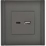 FORTE&PIANO Розетка USB A+C 18Вт FP351 серый IEK в Розетка от IEK ( ИЭК ) в интернет магазине ЭлектроОм электротовары 6 FP-U22-018-K03 FP-U22-018-K03 IEK ( ИЭК ) 6