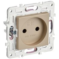 SKANDY Розетка без заземления без защитных шторок 10А SK-R02Sa песочный IEK