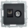 Розетка компьютерная + телевизионная 2-м Brite РТВ/РК12-БрЧ RJ45 кат.5E + TV черн. IEK BR-AK20-1-K02 в Разъем антенны от IEK ( ИЭК ) в интернет магазине ЭлектроОм электротовары 6 BR-AK20-1-K02 BR-AK20-1-K02 IEK ( ИЭК ) 6