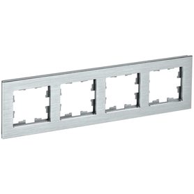 Рамка 4-м BRITE РУ-4-1-БрА металл алюм. IEK BR-M42-M-K47 в Рамка декоративная для электроустановочных устройств от IEK ( ИЭК ) в интернет магазине ЭлектроОм электротовары BR-M42-M-K47 BR-M42-M-K47 IEK ( ИЭК )