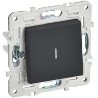 SKANDY Выключатель 1-клавишный проходной с индикацией 10А SK-V08G графит IEK