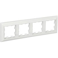BRITE Рамка 4-местная РУ-4-Бр белый/белый IEK