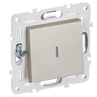 SKANDY Выключатель 1-клавишный с индикацией 10А SK-V07Sh шампань IEK