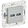 SKANDY Розетка USB A+A 3,1А SK-R15S серебряный IEK в Розетка от IEK ( ИЭК ) в интернет магазине ЭлектроОм электротовары 1 SK-U21-D31-K23 SK-U21-D31-K23 IEK ( ИЭК ) 1