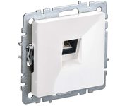 Розетка компьютерная СП RJ45 кат.5E BRITE РК10-БрБ бел. IEK BR-K10-1-K01