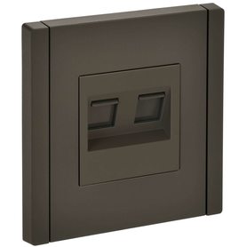 FORTE&PIANO Розетка компьютерная двойная RJ45 кат.5E FP333 серый IEK в Розетка от IEK ( ИЭК ) в интернет магазине ЭлектроОм электротовары FP-K20-1-K03 FP-K20-1-K03 IEK ( ИЭК )