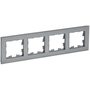 Рамка 4-м BRITE РУ-4-2-БрСе стекло сер. IEK BR-M42-G-K03 в Рамка декоративная для электроустановочных устройств от IEK ( ИЭК ) в интернет магазине ЭлектроОм электротовары 4 BR-M42-G-K03 BR-M42-G-K03 IEK ( ИЭК ) 4