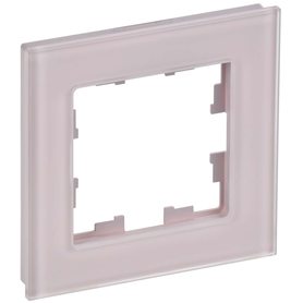 BRITE Рамка 1-местная РУ-1-2-Бр стекло розовый матовый IEK в Выключатели клавишные, переключатели от IEK ( ИЭК ) в интернет магазине ЭлектроОм электротовары BR-M12-G-31-K14 BR-M12-G-31-K14 IEK ( ИЭК )