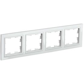 Рамка 4-м BRITE РУ-4-БрБ бел. IEK BR-M42-K01 в Рамка декоративная для электроустановочных устройств от IEK ( ИЭК ) в интернет магазине ЭлектроОм электротовары BR-M42-K01 BR-M42-K01 IEK ( ИЭК )