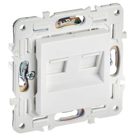 SKANDY Розетка компьютерная двойная RJ45 кат.5E SK-K03W арктический белый IEK в Розетка от IEK ( ИЭК ) в интернет магазине ЭлектроОм электротовары SK-K20-1-K01 SK-K20-1-K01 IEK ( ИЭК )