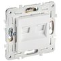 SKANDY Розетка компьютерная двойная RJ45 кат.5E SK-K03W арктический белый IEK в Розетка от IEK ( ИЭК ) в интернет магазине ЭлектроОм электротовары 1 SK-K20-1-K01 SK-K20-1-K01 IEK ( ИЭК ) 1
