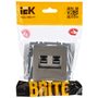 BRITE Розетка двойная RJ11+RJ45 кат.5E РК/Т12-БрС сталь IEK в Выключатели клавишные, переключатели от IEK ( ИЭК ) в интернет магазине ЭлектроОм электротовары 2 BR-KT20-O-1-K46 BR-KT20-O-1-K46 IEK ( ИЭК ) 2