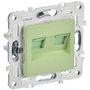 SKANDY Розетка компьютерная двойная RJ45 кат.5E SK-K03G мятный IEK в Розетка от IEK ( ИЭК ) в интернет магазине ЭлектроОм электротовары 3 SK-K20-1-K06 SK-K20-1-K06 IEK ( ИЭК ) 3