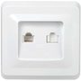 VEGA Розетка 2-местная RJ11/RJ45 РК/Т12-ВБ белый IEK в Розетка от IEK ( ИЭК ) в интернет магазине ЭлектроОм электротовары 3 EIV20-K01-DM EIV20-K01-DM IEK ( ИЭК ) 3