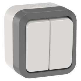 TORS Выключатель двухклавишный проходной 10А IP55 TS225 сер-бел IEK в Выключатели клавишные, переключатели от IEK ( ИЭК ) в интернет магазине ЭлектроОм электротовары TS-V22-0-10-55-K41 TS-V22-0-10-55-K41 IEK ( ИЭК )