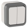 TORS Выключатель двухклавишный проходной 10А IP55 TS225 сер-бел IEK в Выключатели клавишные, переключатели от IEK ( ИЭК ) в интернет магазине ЭлектроОм электротовары 1 TS-V22-0-10-55-K41 TS-V22-0-10-55-K41 IEK ( ИЭК ) 1