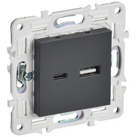 SKANDY Розетка USB A+C 18Вт SK-R13T титан IEK в Розетка от IEK ( ИЭК ) в интернет магазине ЭлектроОм электротовары SK-U22-018-K48 SK-U22-018-K48 IEK ( ИЭК )