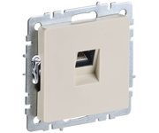 Розетка компьютерная СП RJ45 кат.5E BRITE РК10-БрКр беж. IEK BR-K10-1-K10