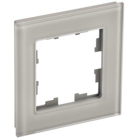 Рамка 1-м BRITE РУ-1-2-БрД стекло дым. IEK BR-M12-G-K30 в Рамка декоративная для электроустановочных устройств от IEK ( ИЭК ) в интернет магазине ЭлектроОм электротовары BR-M12-G-K30 BR-M12-G-K30 IEK ( ИЭК )
