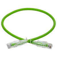 ITK Коммутационный шнур кат.6A S/FTP LSZH 2м standart с ленточным замком зеленый