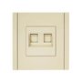 FORTE&PIANO Розетка двойная RJ11+RJ45 кат.5E FP435 ваниль IEK в Розетка от IEK ( ИЭК ) в интернет магазине ЭлектроОм электротовары 6 FP-KT20-O-1-K10 FP-KT20-O-1-K10 IEK ( ИЭК ) 6