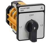 Переключатель кулачковый стандартная черная рукоятка 63А схема 98 MASTER IEK