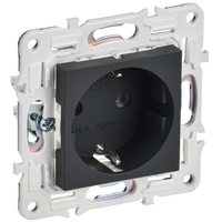 SKANDY Розетка с заземлением без защитных шторок 16А SK-R05G графит IEK