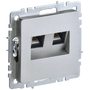 BRITE Розетка компьютерная двойная RJ45 кат.6 РК11-2-БрА алюминий IEK в Выключатели клавишные, переключатели от IEK ( ИЭК ) в интернет магазине ЭлектроОм электротовары 1 BR-K20-2-K47 BR-K20-2-K47 IEK ( ИЭК ) 1