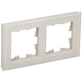 Рамка 2-м BRITE РУ-2-2-БрВа стекло ванильн. IEK BR-M22-G-K10 в Рамка декоративная для электроустановочных устройств от IEK ( ИЭК ) в интернет магазине ЭлектроОм электротовары BR-M22-G-K10 BR-M22-G-K10 IEK ( ИЭК )