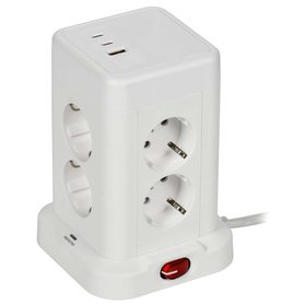 DOMINIC Удлинитель У08K 8 мест 2P+PE 1,5м 3х1,0мм2 16А/250В USB A+C 20Вт белый IEK в Рамка декоративная для электроустановочных устройств от IEK ( ИЭК ) в интернет магазине ЭлектроОм электротовары DN-YP30-16-08-01-ZKU-K01 DN-YP30-16-08-01-ZKU-K01 IEK ( ИЭК )