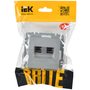 BRITE Розетка компьютерная двойная RJ45 кат.6 РК11-2-БрА алюминий IEK в Выключатели клавишные, переключатели от IEK ( ИЭК ) в интернет магазине ЭлектроОм электротовары 2 BR-K20-2-K47 BR-K20-2-K47 IEK ( ИЭК ) 2