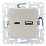SKANDY Розетка USB A+C 18Вт SK-R13Sh шампань IEK в Розетка от IEK ( ИЭК ) в интернет магазине ЭлектроОм электротовары 6 SK-U22-018-K37 SK-U22-018-K37 IEK ( ИЭК ) 6