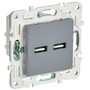 SKANDY Розетка USB A+A 3,1А SK-R15Gr серый IEK в Розетка от IEK ( ИЭК ) в интернет магазине ЭлектроОм электротовары 1 SK-U21-D31-K03 SK-U21-D31-K03 IEK ( ИЭК ) 1