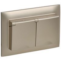 SKANDY Розетка 2-местная и крышкой 16А в сборе IP44 SK-R12Sh шампань IEK