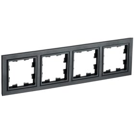 Рамка 4-м BRITE РУ-4-БрЧ черн. IEK BR-M42-K02 в Рамка декоративная для электроустановочных устройств от IEK ( ИЭК ) в интернет магазине ЭлектроОм электротовары BR-M42-K02 BR-M42-K02 IEK ( ИЭК )