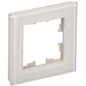 Рамка 1-м BRITE РУ-1-2-БрВа стекло ванильн. IEK BR-M12-G-K10 в Рамка декоративная для электроустановочных устройств от IEK ( ИЭК ) в интернет магазине ЭлектроОм электротовары BR-M12-G-K10 BR-M12-G-K10 IEK ( ИЭК )