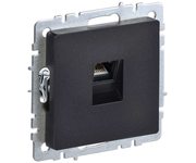 Розетка компьютерная СП RJ45 кат.5E BRITE РК10-БрЧ черн. IEK BR-K10-1-K02