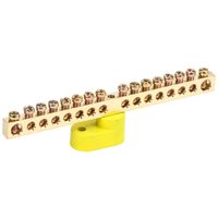 Шина PE земля на одном угловом изоляторе ШНИ-6х9-16-У1-Ж IEK