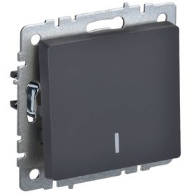 BRITE Выключатель 1-клавишный проходной с индикацией 10А ВС10-1-7-БрГ графит IEK в Выключатели клавишные, переключатели от IEK ( ИЭК ) в интернет магазине ЭлектроОм электротовары BR-V12-1-10-K53 BR-V12-1-10-K53 IEK ( ИЭК )