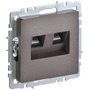 BRITE Розетка компьютерная двойная RJ45 кат.5E РК10-2-БрТБ темная бронза IEK в Выключатели клавишные, переключатели от IEK ( ИЭК ) в интернет магазине ЭлектроОм электротовары 1 BR-K20-1-K45 BR-K20-1-K45 IEK ( ИЭК ) 1