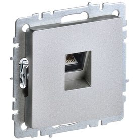 BRITE Розетка компьютерная RJ45 кат.6 РК11-БрА алюминий IEK в Выключатели клавишные, переключатели от IEK ( ИЭК ) в интернет магазине ЭлектроОм электротовары BR-K10-2-K47 BR-K10-2-K47 IEK ( ИЭК )