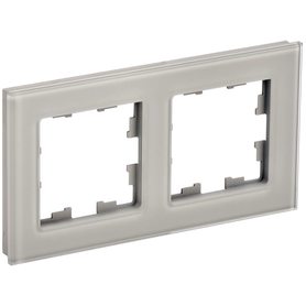 Рамка 2-м BRITE РУ-2-2-БрД стекло дым. IEK BR-M22-G-K30 в Рамка декоративная для электроустановочных устройств от IEK ( ИЭК ) в интернет магазине ЭлектроОм электротовары BR-M22-G-K30 BR-M22-G-K30 IEK ( ИЭК )