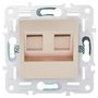 SKANDY Розетка компьютерная двойная RJ45 кат.5E SK-K03Sa песочный IEK в Розетка от IEK ( ИЭК ) в интернет магазине ЭлектроОм электротовары 6 SK-K20-1-K98 SK-K20-1-K98 IEK ( ИЭК ) 6